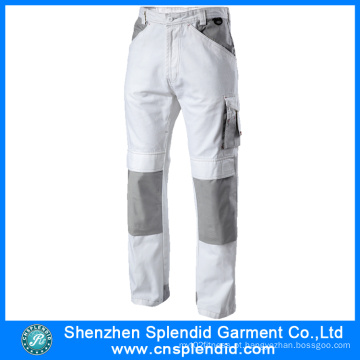 Design personalizado Men Work White Calças Workwear